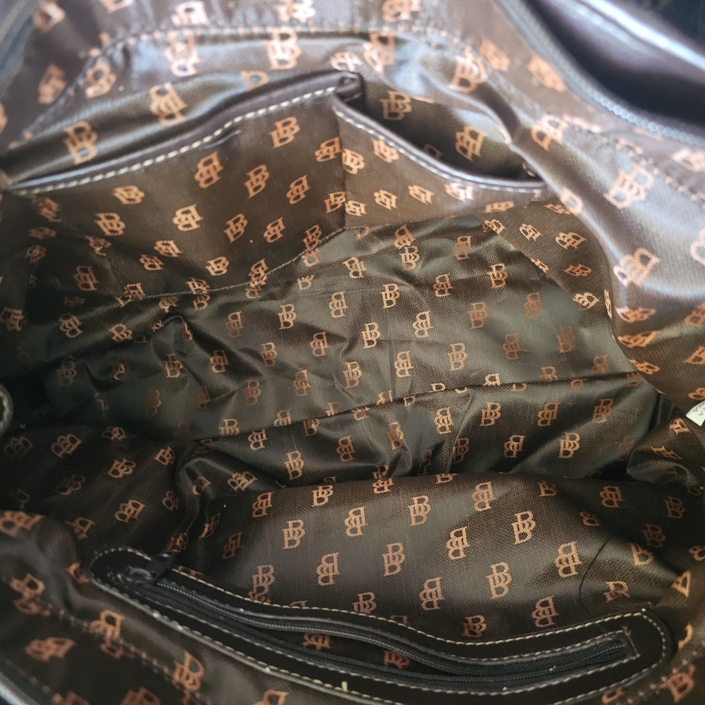B.Brentano Moda Italy Animal Print Leather Shoulder Purse Hand Bag - Picture 14 of 16